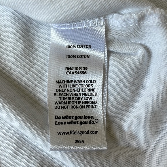 Life Is Good woman's Summer T Shirt With Bird Heart Deign - Size L - Picture 5 of 5